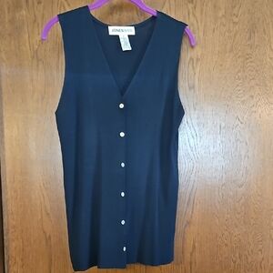 Jones New York Women's Black Sleeveless Top